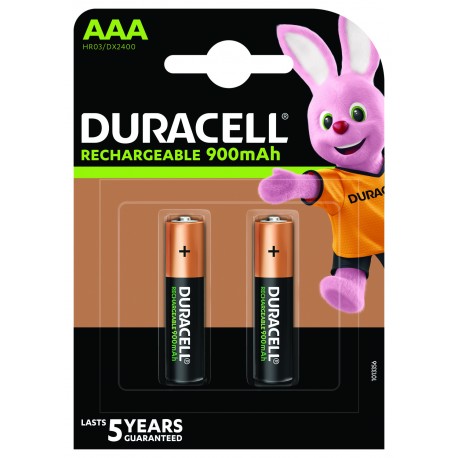 Pilas AAA LR03 recargables precargadas de 900 mAh - 2 unidades