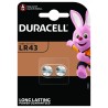 Pila de botón alcalina Duracell LR43 - 2 unidades