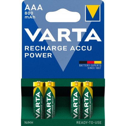 VARTA Recharge Accu Power AAA HR03 800 mAh BLISTER 4