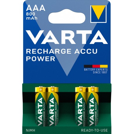 VARTA Recharge Accu Power AAA HR03 800 mAh BLISTER 4