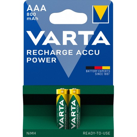 VARTA Recharge Accu Power AAA HR03 800 mAh BLISTER 2
