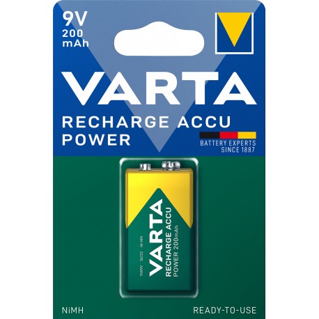 VARTA Recharge Accu Power 9V HR9V 200 mAh BLISTER 1